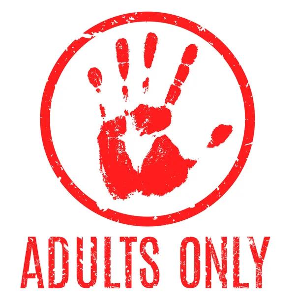 Adults only i stil med grunge — Stock vektor