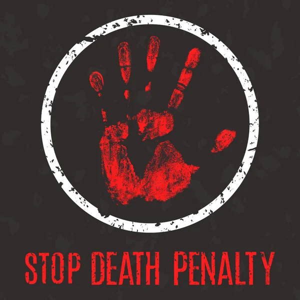 Arrêter la peine de mort — Image vectorielle