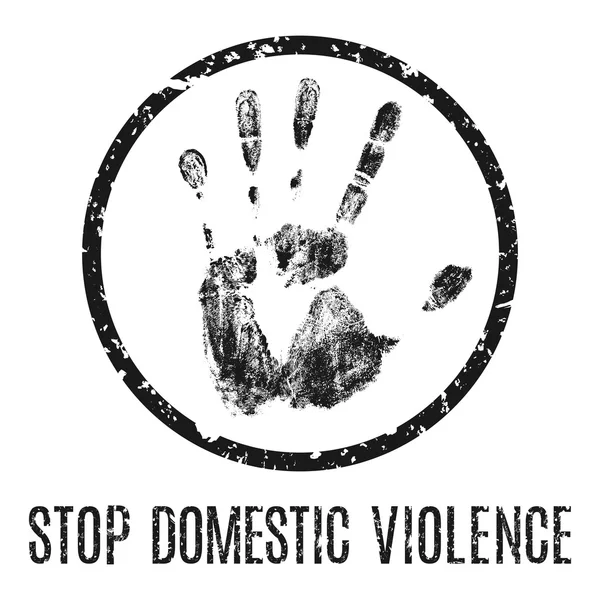 Stop Domestic Violence — Stock Vector