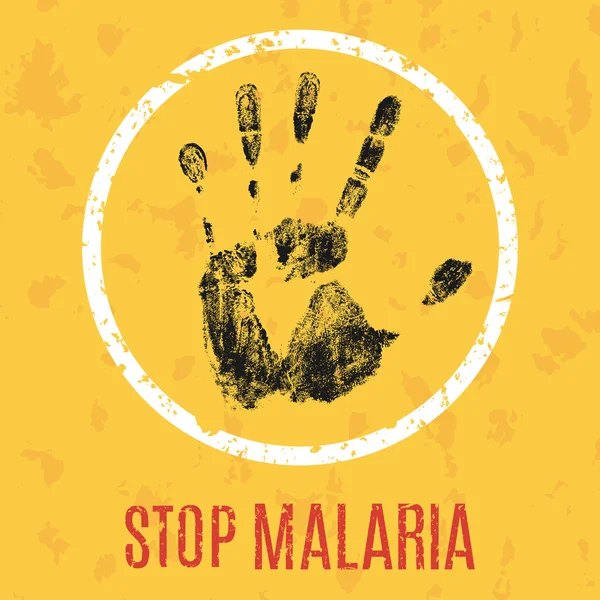 Detener la propagación de la malaria — Vector de stock