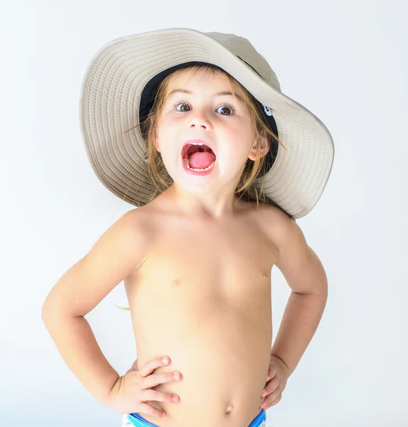 Ağzı açık bir kız