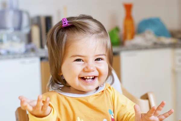 Cute girl is laughing — Stock Photo, Image