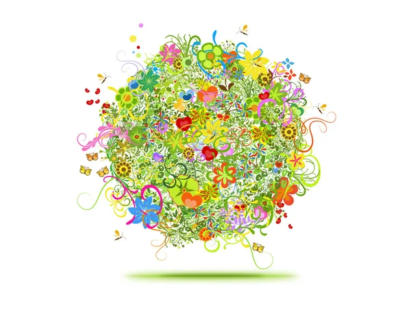 Bola de flor colorida — Fotografia de Stock