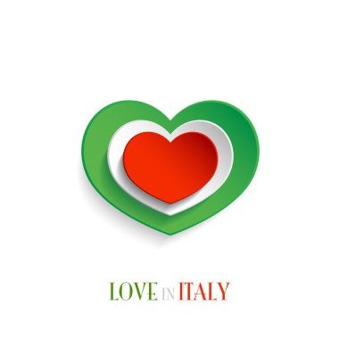 Heart on white background