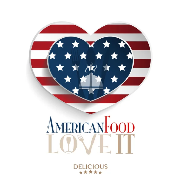 Amerikanisches Food-Logo — Stockvektor