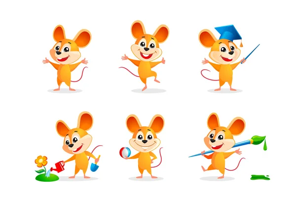 Carino Cartoon Mouse Illustrazione Stock