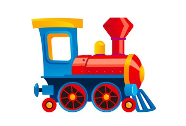 Vector cartoon toy train. clipart
