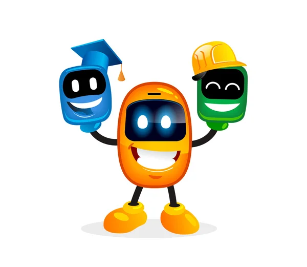 Divertente gadget mascotte . Illustrazioni Stock Royalty Free