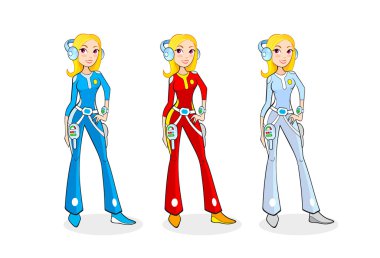 Sevimli fütüristik kız karakter