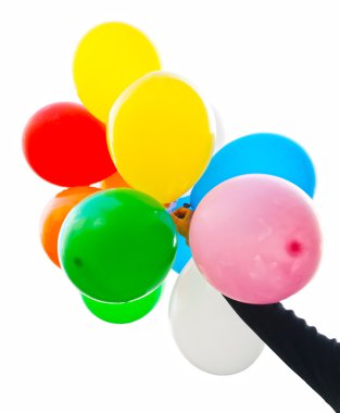 Balonlar beyaza yalıtılmış. Kırpma yolu dahil.