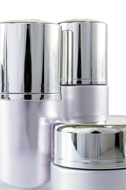 beyaz izole lüks kozmetik seti