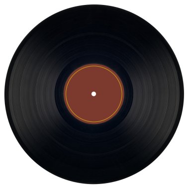 Vynil müzik diski beyaz izole