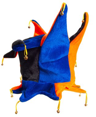 Jesters şapka (foolscap) beyaz izole