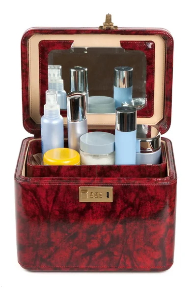 Pudełko Kosmetykiem Makijażu — Zdjęcie stockowe