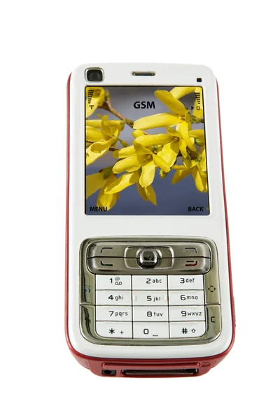 Telefon Komórkowy Białym Tle — Zdjęcie stockowe