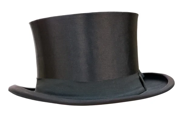 Retro Top Hat White Clipping Path Included — Stock Photo, Image