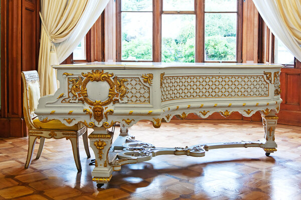 Piano in palace hall