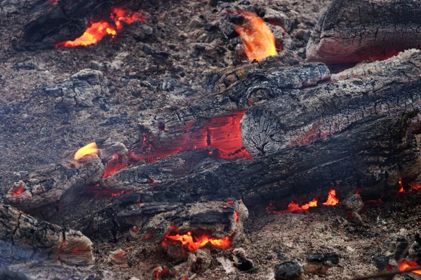 燃烧着的煤 — 图库照片