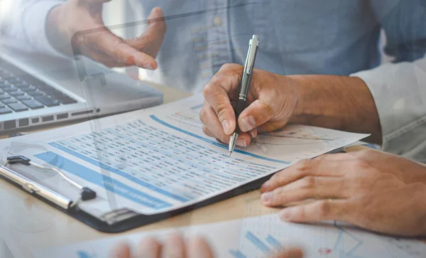 Geschäftsprojekt Präsentationsideen Neue Ideen Geschäftsleute Verwalten Business Investitionsplanung — Stockfoto