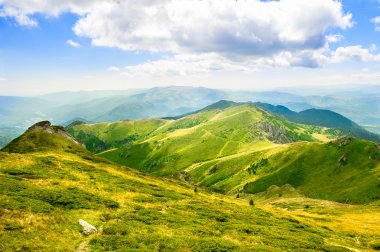 Dağ manzarası yaz ışık