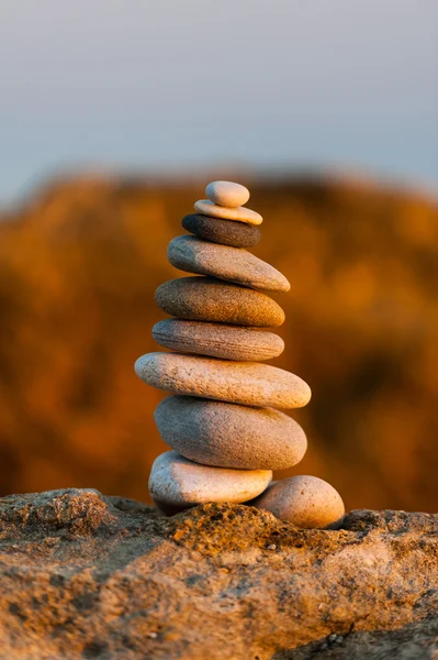 Stack of balanced pebbles, stones