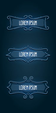 Düz doodle çizgi resim çerçeveleri kümesi.