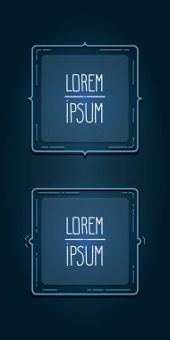 Düz doodle çizgi resim çerçeveleri kümesi.