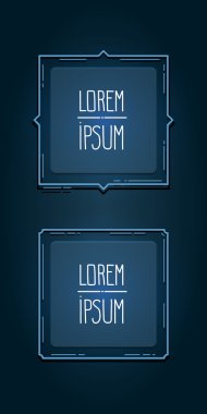 Düz doodle çizgi resim çerçeveleri kümesi.