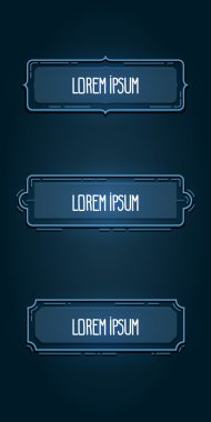 Düz doodle çizgi resim çerçeveleri kümesi.