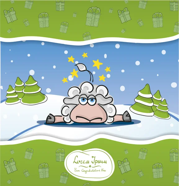Christmas and New Year card — Stock Vector