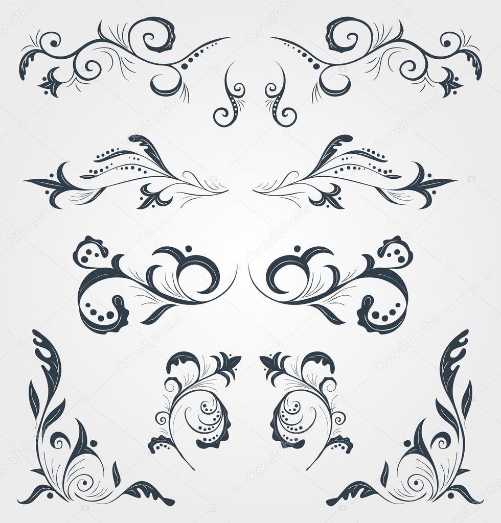 Calligraphy decorative elements