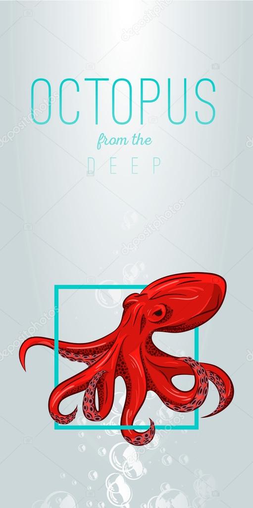 Octopus emblem Template