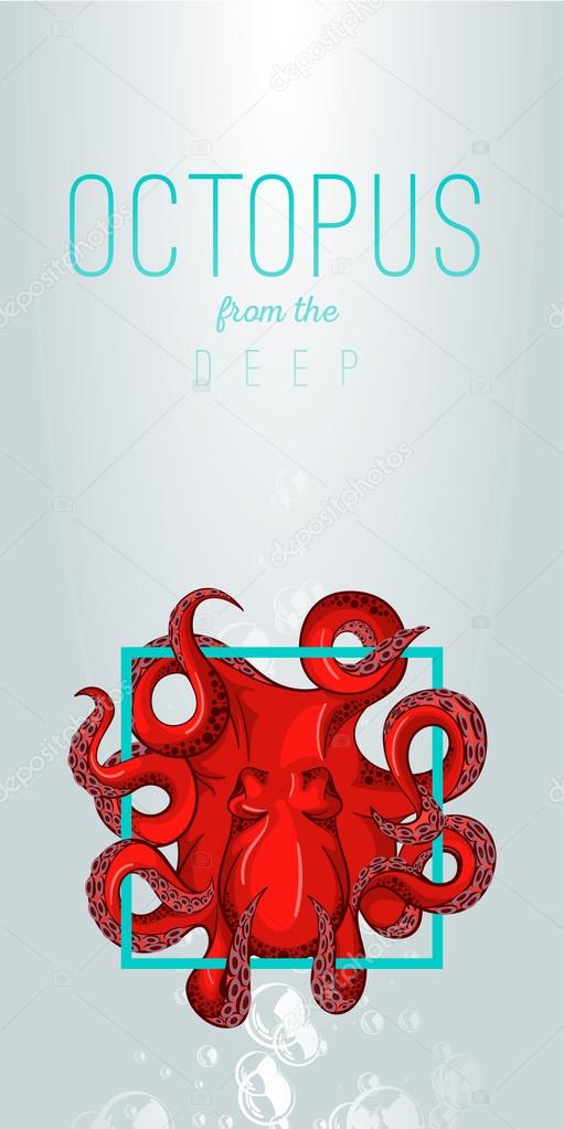 Octopus emblem Template