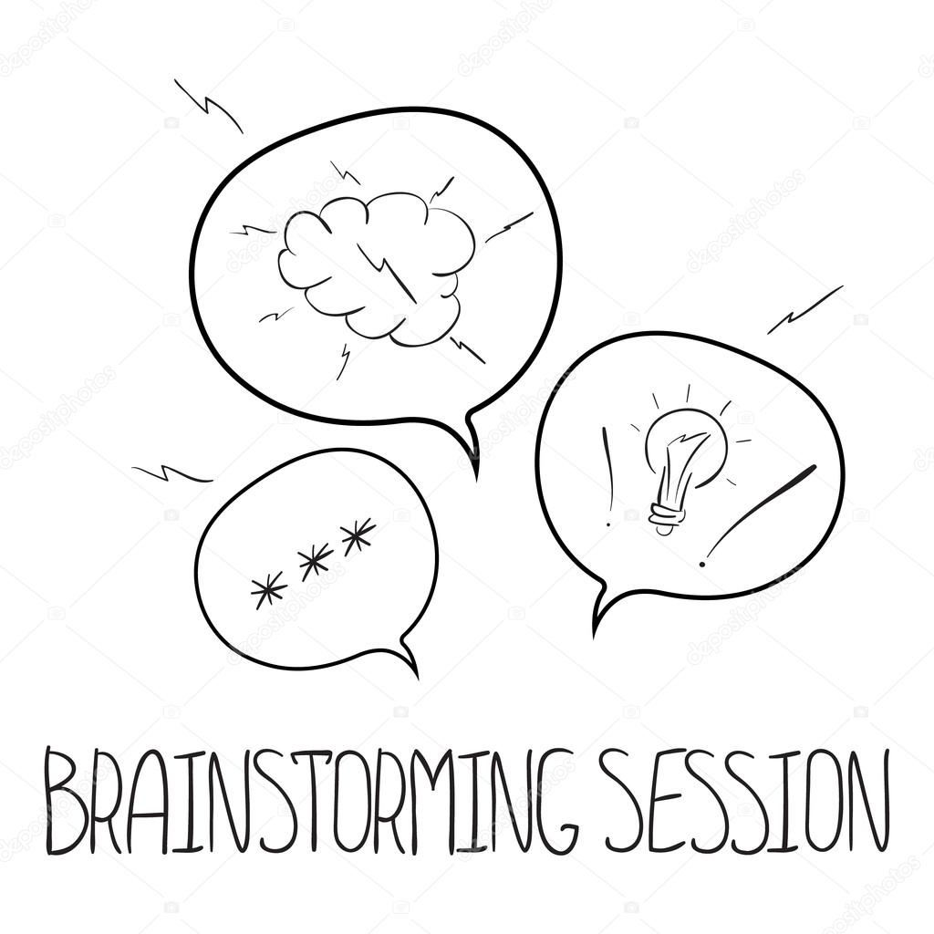 Vector speech bubbles concept brainstorming session