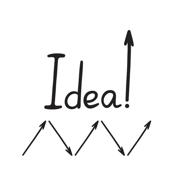 矢印を手描きのアイデア — ストックベクタ