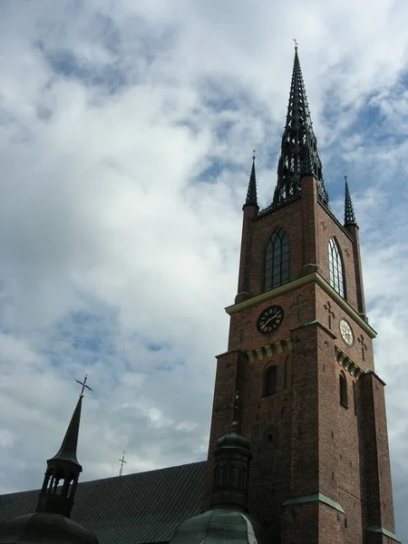 Věž Riddarholmskyrkan Stockholm Švédsko — Stock fotografie