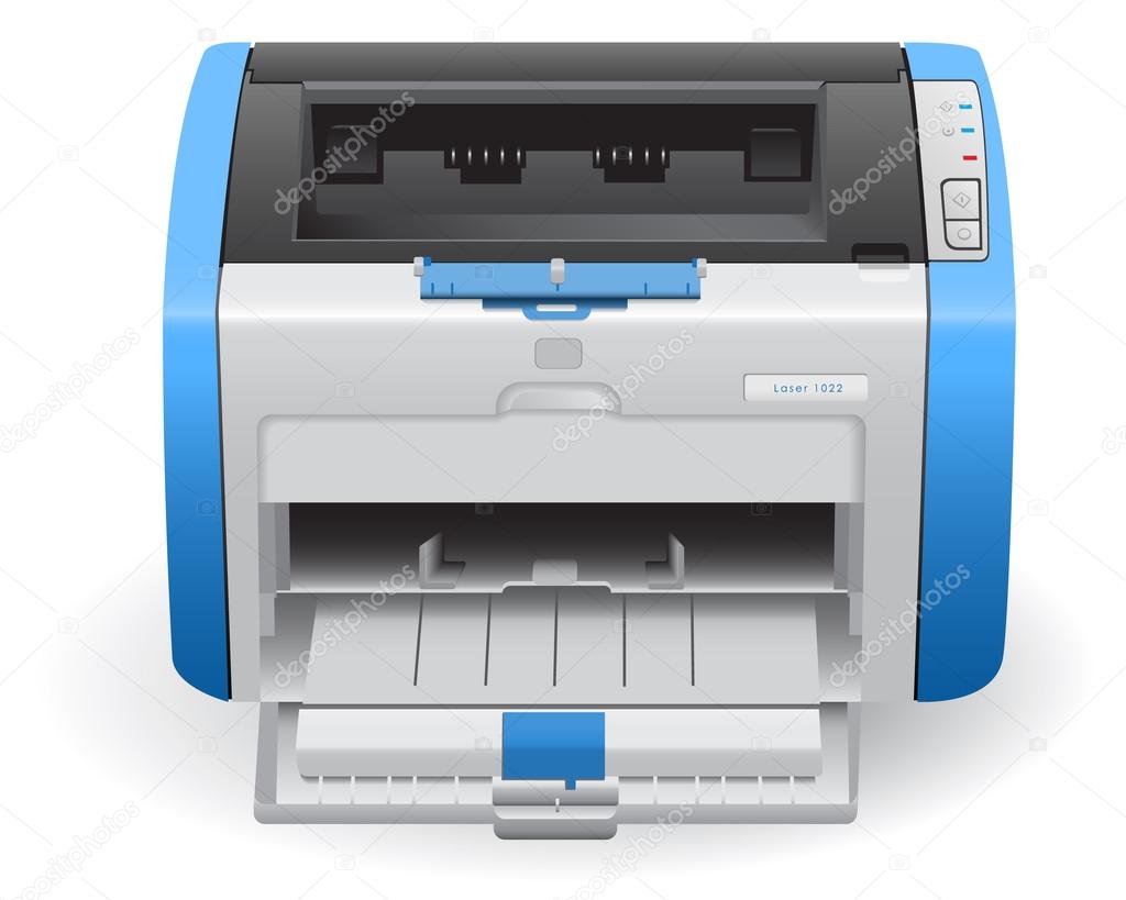 Laser printer HP LaserJet 1022 in vector