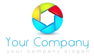 Vektör logo şablonu, fotoğrafçı logo, çekim