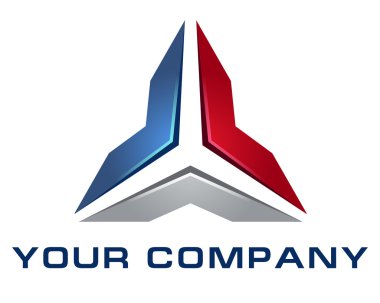 Soyut vektör logo şablonu, stilize okları logo