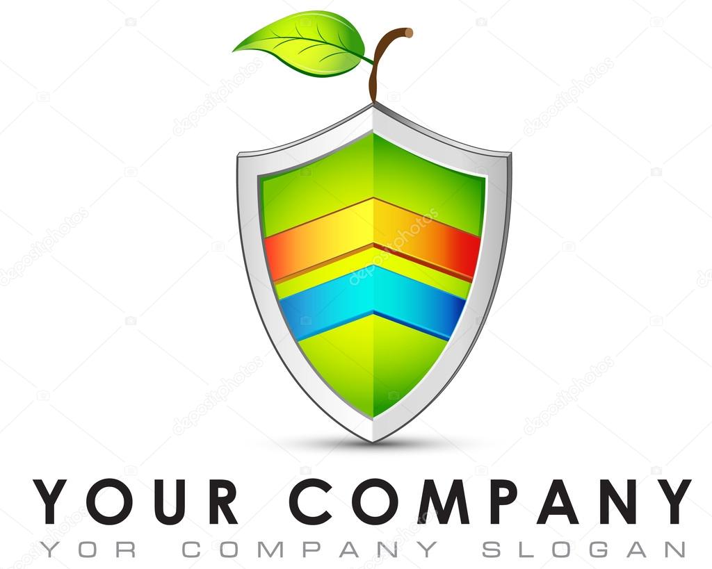 Vector logo template, ecology, protection, energy saving