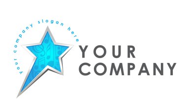 Logo şablonu, vektör, yıldız, müzik