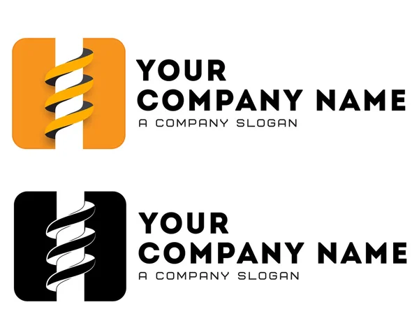 Logo template, vector, coal-plow, mining, bore, drilling business — Stock Vector