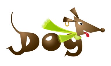 Bir stilize dachshund logo