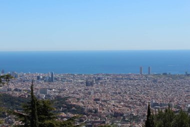 Tibidabo Dağı 'ndan Barcelona manzarası