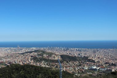 Tibidabo Dağı 'ndan Barcelona manzarası