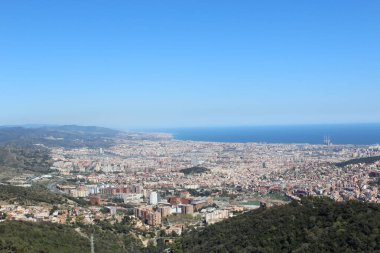 Tibidabo Dağı 'ndan Barcelona manzarası