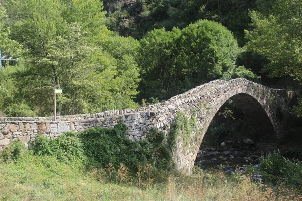 Stone Bridge Margineda Andorra — Stock Photo, Image