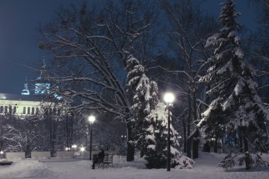 Belediye Bahçe kış akşamları