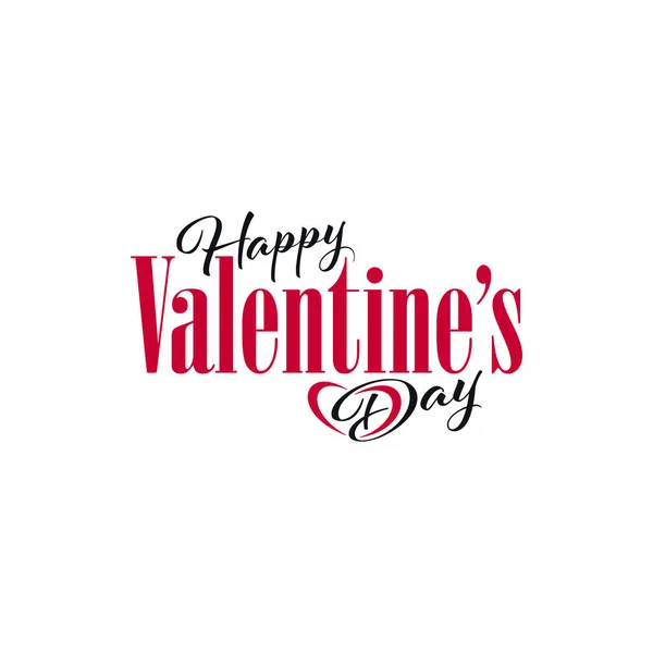Feliz Día San Valentín Plantilla Logotipo Mínimo Con Icono Del Vector de stock