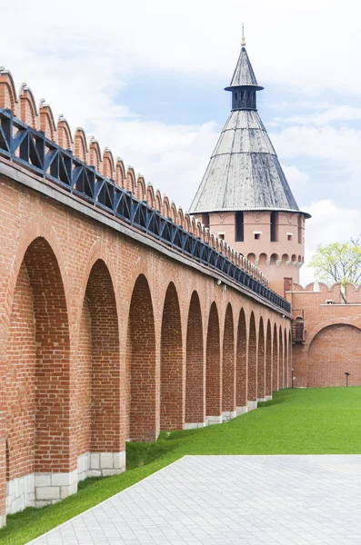 Tornet i Kreml, Kreml väggen, Tula — Stockfoto